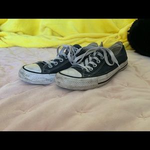 Converse black low tops used